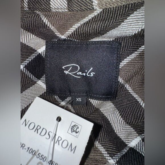 RAILS NWT Hunter Plaid Button Down in Kalamata Black Size XS - Picture 10 of 10